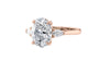 Oval & Pear 3 Stone Diamond Engagement Ring