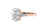 Oval & Pear 3 Stone Diamond Engagement Ring