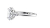 Oval & Pear 3 Stone Diamond Engagement Ring