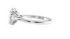 Oval & Pear 3 Stone Diamond Engagement Ring