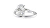 Oval & Pear 3 Stone Diamond Engagement Ring