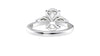 Oval & Pear 3 Stone Diamond Engagement Ring