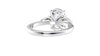 Oval & Pear 3 Stone Diamond Engagement Ring