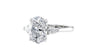 Oval & Pear 3 Stone Diamond Engagement Ring