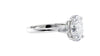 Oval & Pear 3 Stone Diamond Engagement Ring