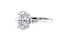 Oval & Pear 3 Stone Diamond Engagement Ring