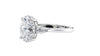 Oval & Pear 3 Stone Diamond Engagement Ring