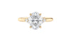 Oval Diamond Engagement Ring Trilogy Side Stones