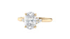 Oval Diamond Engagement Ring Trilogy Side Stones