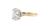 Oval Diamond Engagement Ring Trilogy Side Stones