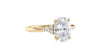 Oval Diamond Engagement Ring Trilogy Side Stones