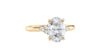 Oval Diamond Engagement Ring Trilogy Side Stones