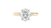 Oval Diamond Engagement Ring Trilogy Side Stones