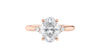 Oval Diamond Engagement Ring Trilogy Side Stones