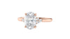Oval Diamond Engagement Ring Trilogy Side Stones