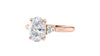 Oval Diamond Engagement Ring Trilogy Side Stones