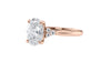 Oval Diamond Engagement Ring Trilogy Side Stones