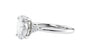 Oval Diamond Engagement Ring Trilogy Side Stones