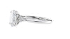 Oval Diamond Engagement Ring Trilogy Side Stones