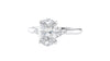 Oval Diamond Engagement Ring Trilogy Side Stones