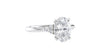 Oval Diamond Engagement Ring Trilogy Side Stones