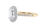 Oval Halo Classic Diamond Band Engagement Ring