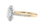 Oval Halo Classic Diamond Band Engagement Ring
