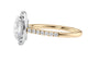 Oval Halo Classic Diamond Band Engagement Ring