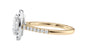 Oval Halo Classic Diamond Band Engagement Ring