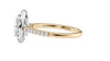 Oval Halo Classic Diamond Band Engagement Ring