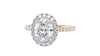 Oval Halo Classic Diamond Band Engagement Ring