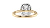 Oval Halo Classic Diamond Band Engagement Ring