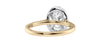 Oval Halo Classic Diamond Band Engagement Ring