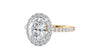 Oval Halo Classic Diamond Band Engagement Ring