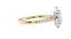 Oval Halo Classic Diamond Band Engagement Ring