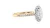 Oval Halo Classic Diamond Band Engagement Ring