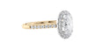 Oval Halo Classic Diamond Band Engagement Ring