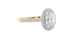 Oval Halo Classic Diamond Band Engagement Ring