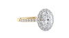 Oval Halo Classic Diamond Band Engagement Ring