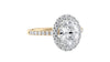 Oval Halo Classic Diamond Band Engagement Ring