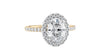 Oval Halo Classic Diamond Band Engagement Ring