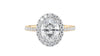 Oval Halo Classic Diamond Band Engagement Ring