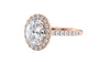 Oval Halo Classic Diamond Band Engagement Ring