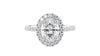 Oval Halo Classic Diamond Band Engagement Ring