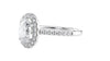 Oval Halo Classic Diamond Band Engagement Ring