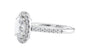 Oval Halo Classic Diamond Band Engagement Ring