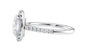 Oval Halo Classic Diamond Band Engagement Ring