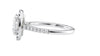 Oval Halo Classic Diamond Band Engagement Ring