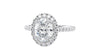 Oval Halo Classic Diamond Band Engagement Ring