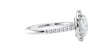 Oval Halo Classic Diamond Band Engagement Ring